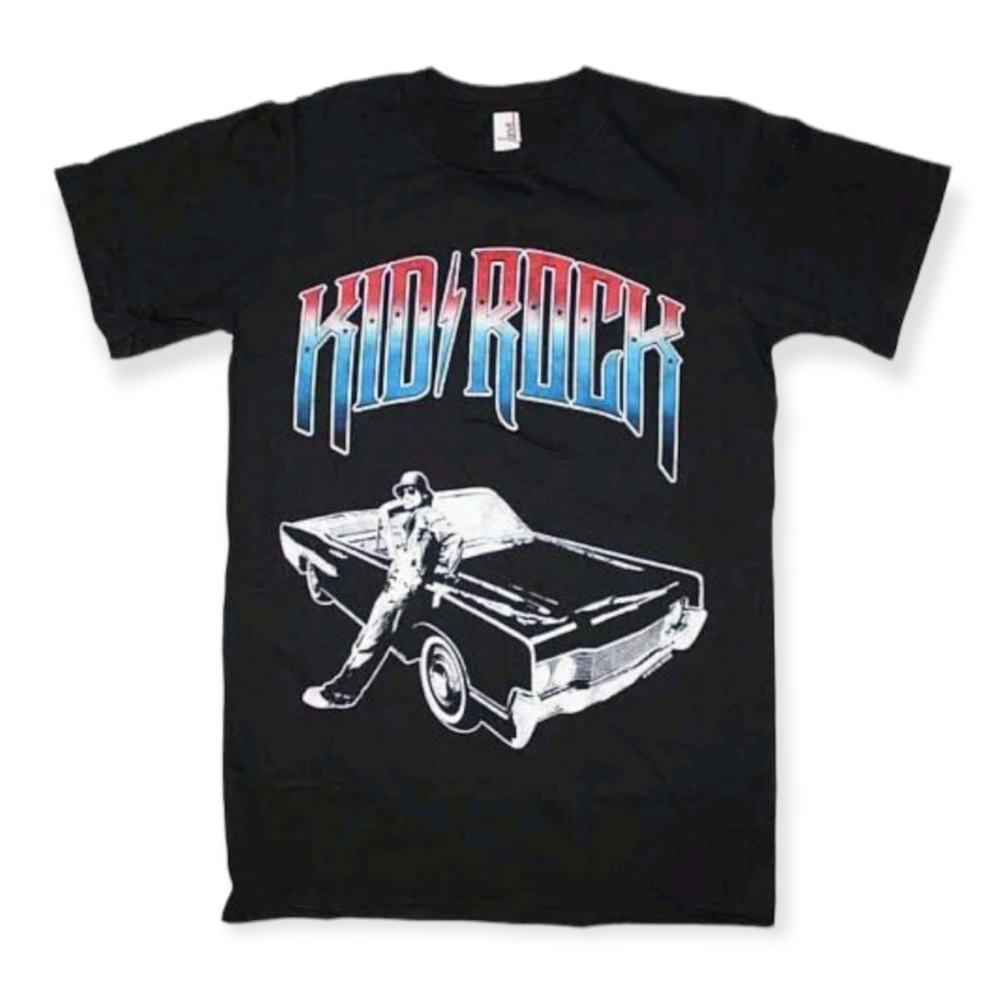 2012 Kid Rock Chrome Car T-Shirt Black